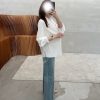 花袖花領涼感上衣