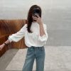 花袖花領涼感上衣