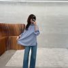 花袖花領涼感上衣