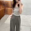 涼感防皺鬆緊腰寬褲