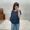 蘋果剪裁亞麻針織上衣