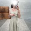 假兩件方領洋裝