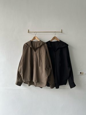 防曬連帽襯衫+鬆緊帶短褲