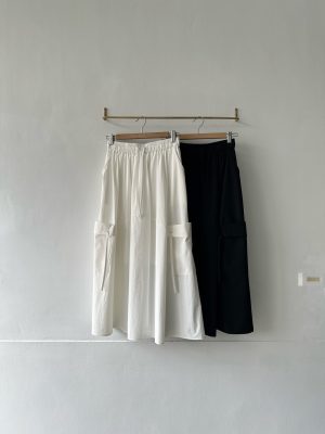 大口袋帶繩長裙