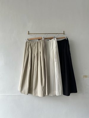 側綁帶百褶Aline長裙