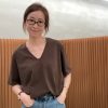 V領彈性上衣