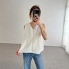 V領空氣感無袖上衣