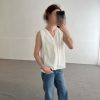 V領空氣感無袖上衣