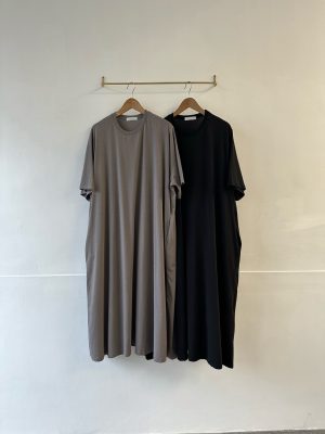 超寬版棉質口袋洋裝