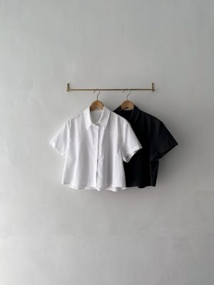 亞麻混紡 小傘襯衫