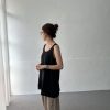 波紋絲光雙層無袖長上衣