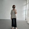 冰涼 寬版直筒彈力褲