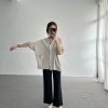 冰涼 寬版直筒彈力褲