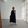 超寬版棉質口袋洋裝