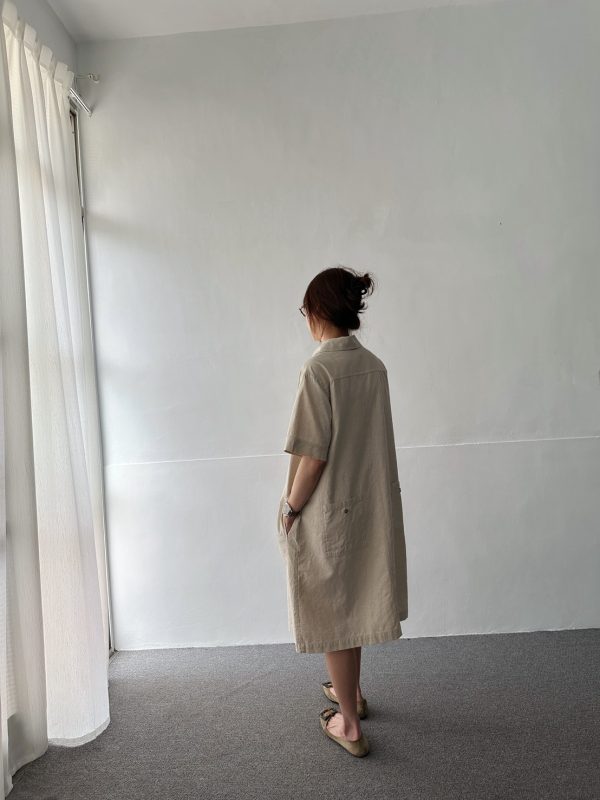 S__85024927_0 四顆釦 短袖棉麻洋裝