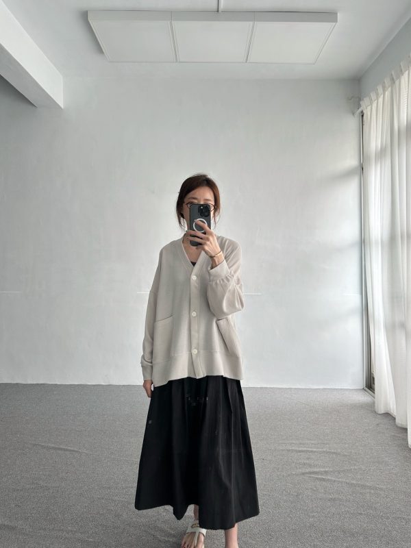 S__85025003_0 前百褶後鬆緊ALINE長裙