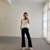 冰涼感 細版彈力褲