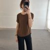 坑條細紋針織上衣