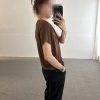 坑條細紋針織上衣