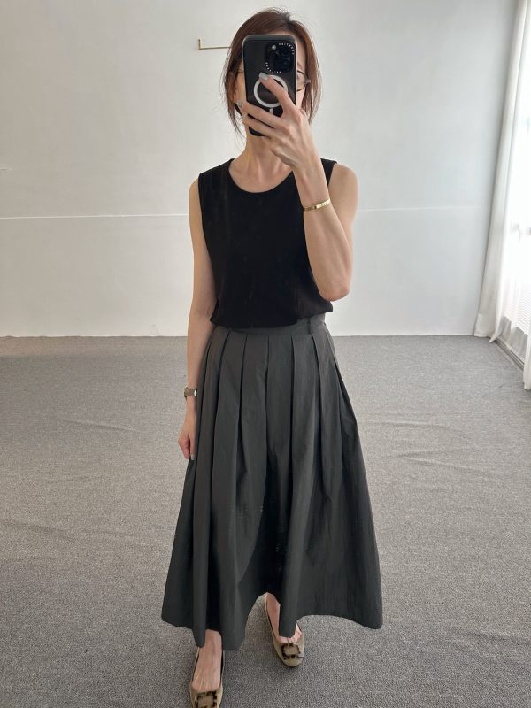 S__85057602_0 前百褶後鬆緊ALINE長裙