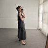 前百褶後鬆緊ALINE長裙