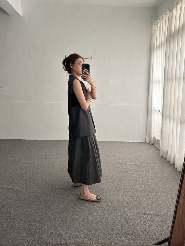 S__85057603_0 前百褶後鬆緊ALINE長裙