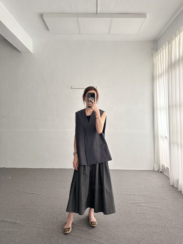 S__85057604_0 前百褶後鬆緊ALINE長裙